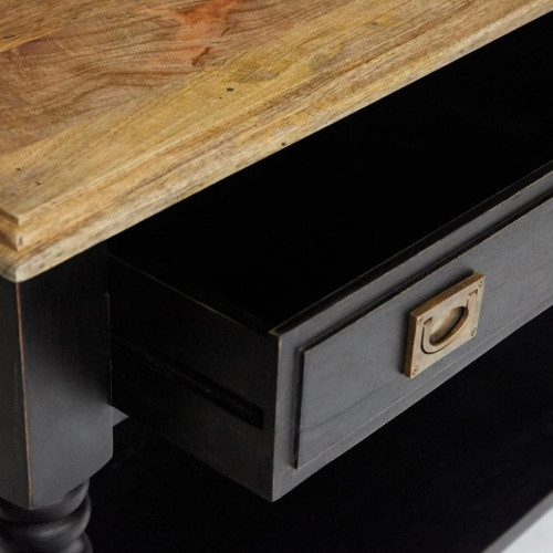 Консоль Secret de Maison BLACK LABEL (mod. WA-0027), дерево акация, манго, мдф, 180x50x78 см, черный/натуральный