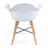 Кресло CINDY (EAMES) (mod. 919) / 1 шт. в упаковке, дерево береза/металл/сиденье пластик, 60*62*79см, белый/white with natural legs