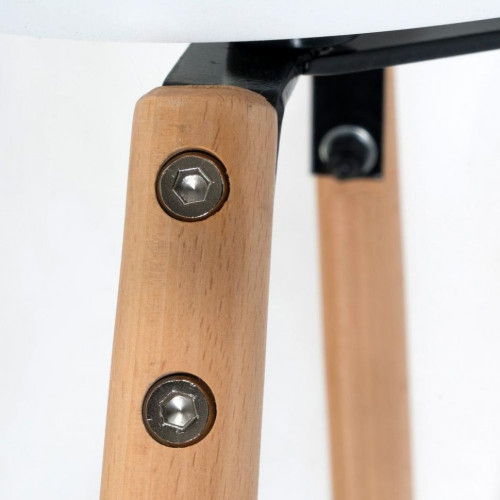 Кресло CINDY (EAMES) (mod. 919) / 1 шт. в упаковке, дерево береза/металл/сиденье пластик, 60*62*79см, белый/white with natural legs