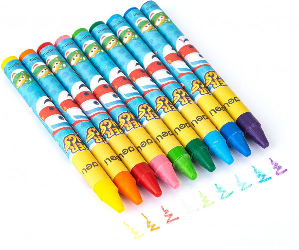 Восковые мелки Deli EC21020 Super Wings 24цв. картон.кор./европод.