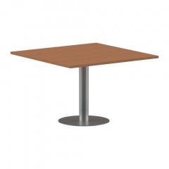 Конференц стол ПРГ-6 Груша Ароза/Алюминий 1200х1200х750