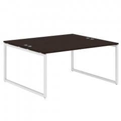Стол 2-х местный XQWST 1614 Легно темный/Белый 1600х1406х750
