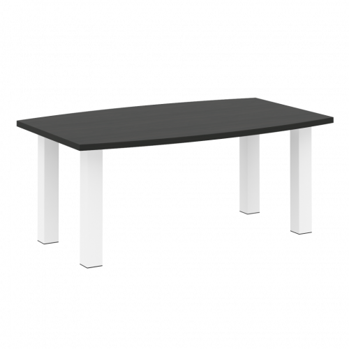 Yalta Стол переговорный LT.SP-3 Суар тёмный/Белые опоры 1800*1100*750