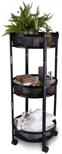 Этажерка Domfy DHC-FC30862 34.2x34.2x83.6см d=34.2см черный