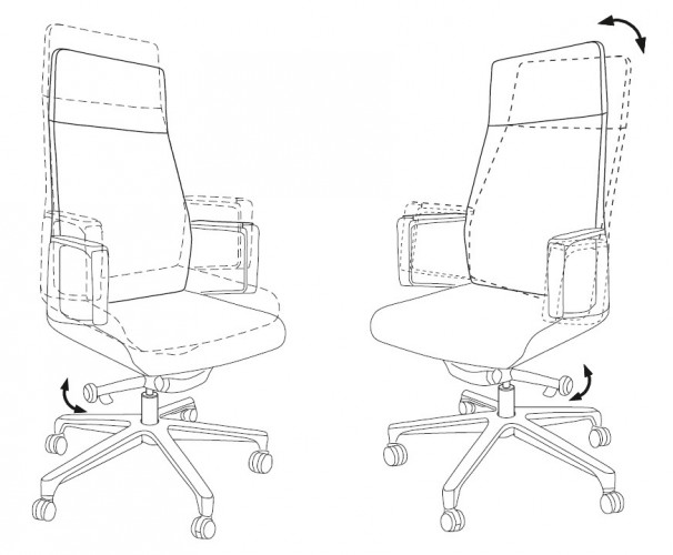 Кресло руководителя Бюрократ _JONS серый крестов. алюминий
