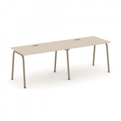 Estetica Рабочая станция на 2 места ES.RS-2.2-LK Капучино/Латте металл 2360*730*750