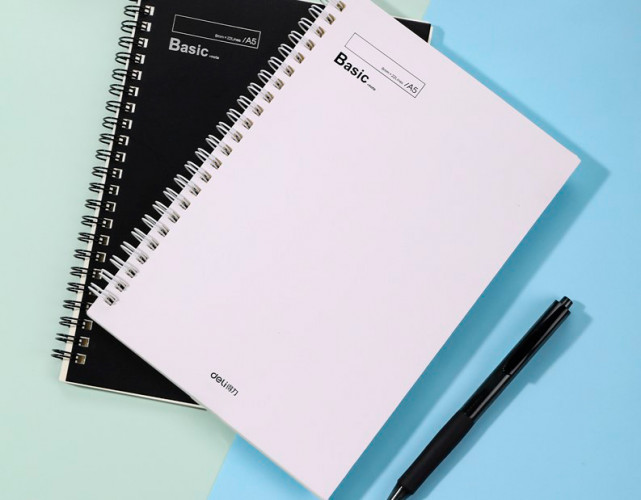 Блокнот Deli LA560-BASIC A5 60л линейка спираль ассорти