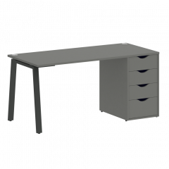 Home Office Стол письменный VR.SP-3-158.4.A Металлик/Антрацит металл 1580*720*750