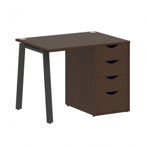 Home Office Стол письменный VR.SP-3-98.4.A Венге/Антрацит металл 980*720*750