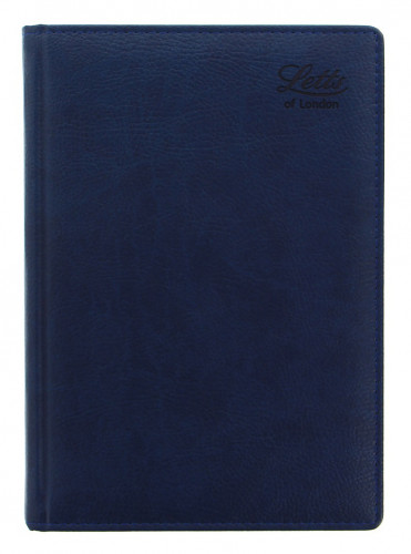 Ежедневник Letts MILANO A5 недатир. искусст. кожа белые страницы синий