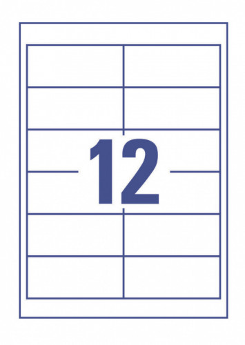 Этикетки Avery Zweckform 3659 A4 97x42.3мм 12шт на листе/70г/м2/100л./белый матовое самоклей. универсальная