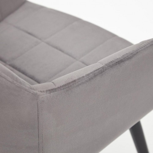 Кресло BEATA (mod. 8266) / 1 шт. в упаковке, металл/ткань, 56х60х82 см, серый (G-062-40)/черный