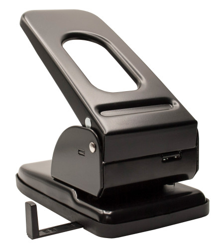 Дырокол Buro макс.:65лист. металл черный отв.:2 с линейкой