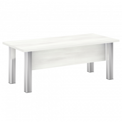 Yalta Стол руководителя M-LT.D-20.1 Снежная патина/Нерж. сталь 2000*900*750