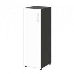 Yalta Шкаф узкий LT.SU-2.4 R (L) white Суар тёмный/Стекло white 400*450*1195