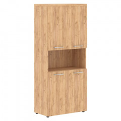 Шкаф с 2-мя комплектами глухих малых дверей и топом THC 85.4 Дуб Бофорд Z 854х452х1968 TORR-Z