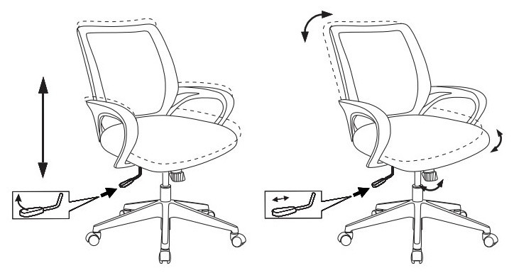 Кресло Бюрократ CH-695N красный TW-35N сиденье черный TW-11 сетка/ткань крестов. пластик