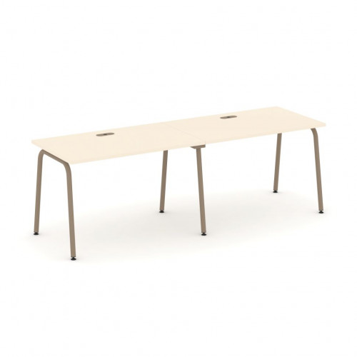 Estetica Рабочая станция на 2 места ES.RS-2.2-LK Сатин/Латте металл 2360*730*750
