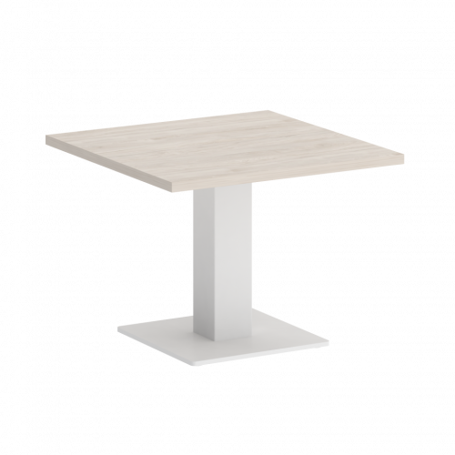 Home Office Стол журнальный квадратный VR.SP-5-60.2G Денвер светлый/Белый металл 600*600*453