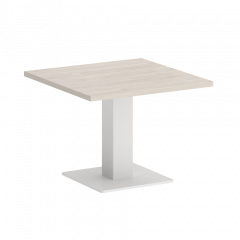 Home Office Стол журнальный квадратный VR.SP-5-60.2G Денвер светлый/Белый металл 600*600*453