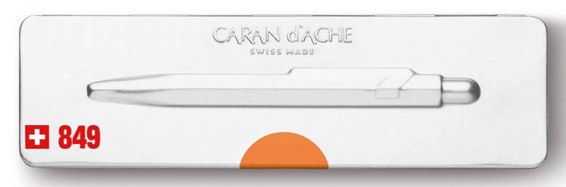 Ручка шариков. Carandache Office Popline (849.530) Orange Fluo M син. черн. подар.кор.