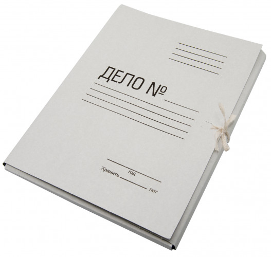 Папка на завязках Silwerhof ПЗ220 картон 0.35мм 220г/м2 белый