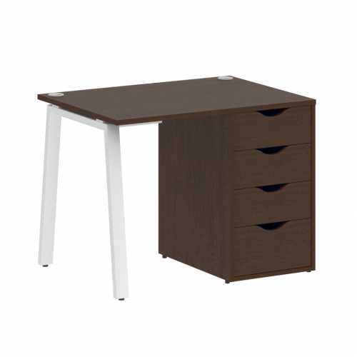 Home Office Стол письменный VR.SP-3-98.4.A Венге/Белый металл 980*720*750