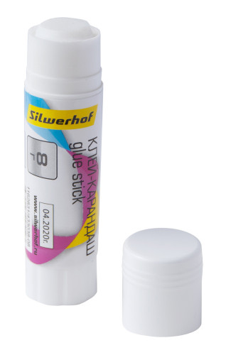 Клей-карандаш Silwerhof 433038-08 8гр ПВА термоусадочная упаковка