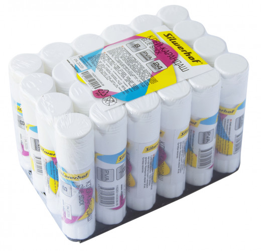 Клей-карандаш Silwerhof 433038-08 8гр ПВА термоусадочная упаковка