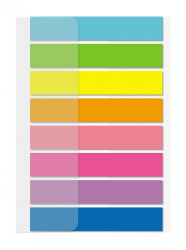 Закладки самокл. пластиковые Stick`n 26073 45x8мм 8цв.в упак. 20лист Z-сложения