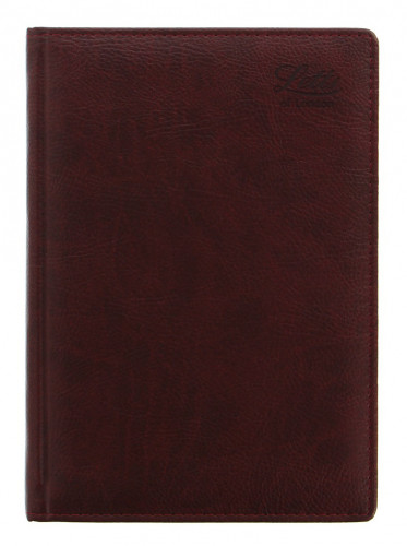 Ежедневник Letts MILANO A5 недатир. искусст. кожа белые страницы темно-коричневый