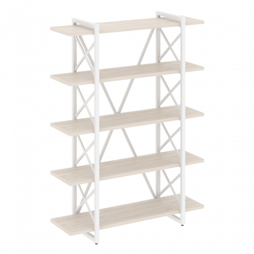 Loft Стеллаж на регулируемых опорах-5 полок VR.L-MST.O-5.8V Денвер светлый/Белый металл 1200*400*1650