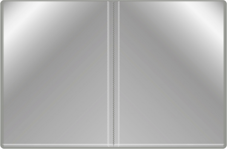 Папка с 20 прозр.вклад. Бюрократ -BPV20GREY A4 пластик 0.6мм торц.карм с бум. встав серый