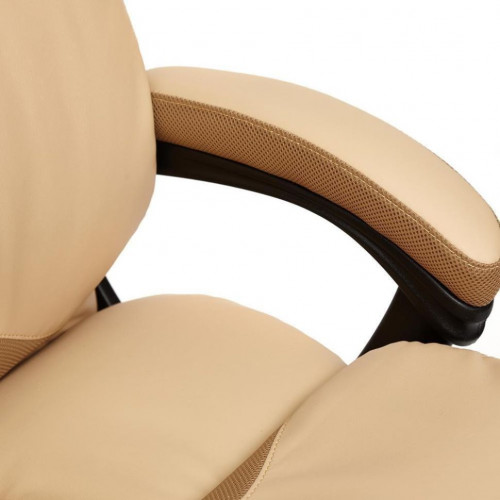 Кресло DUKE, кож/зам/ткань, бежевый/бронза, 36-34/21