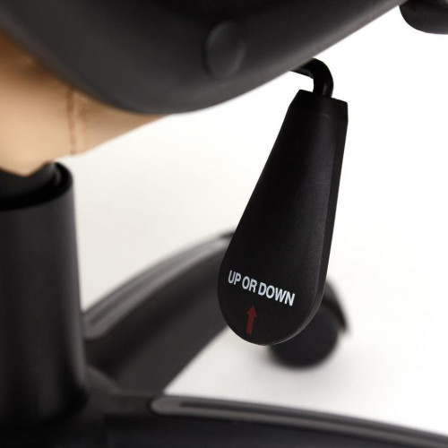 Кресло DUKE, кож/зам/ткань, бежевый/бронза, 36-34/21