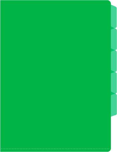 Папка-уголок Бюрократ -E366 5 уровн. A4 пластик 0.15мм ассорти