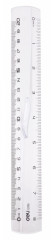 Линейка Deli EG01612 пластик дл.20см прозрачный с держателем европодвес