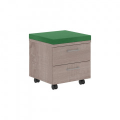 Тумба с подушкой XMC-2D.1A Дуб Сонома/Зеленый C-30 465х465х520 XTEN