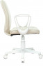 Кресло Бюрократ CH-W327 слоновая кость OR-10 эко.кожа крестов. пластик пластик белый