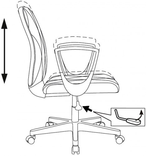 Кресло Бюрократ CH-W327 слоновая кость OR-10 эко.кожа крестов. пластик пластик белый