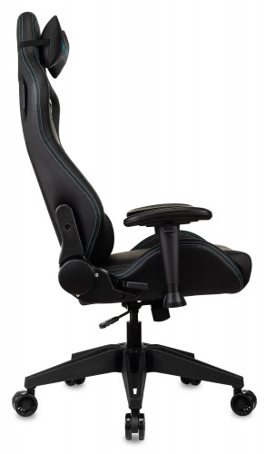 Кресло игровое Knight Outrid Smile черный эко.кожа с подголов. крестов. пластик