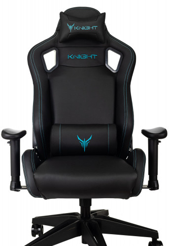 Кресло игровое Knight Outrid Smile черный эко.кожа с подголов. крестов. пластик