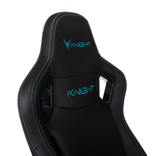 Кресло игровое Knight Outrid Smile черный эко.кожа с подголов. крестов. пластик