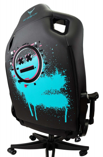 Кресло игровое Knight Outrid Smile черный эко.кожа с подголов. крестов. пластик