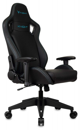 Кресло игровое Knight Outrid Smile черный эко.кожа с подголов. крестов. пластик