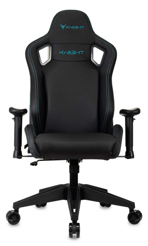 Кресло игровое Knight Outrid Smile черный эко.кожа с подголов. крестов. пластик