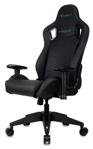 Кресло игровое Knight Outrid Smile черный эко.кожа с подголов. крестов. пластик