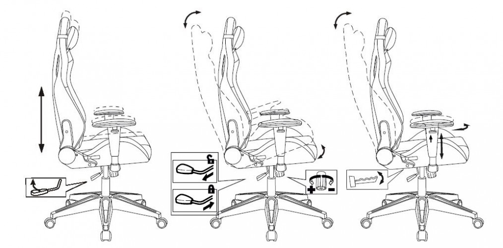 Кресло игровое Knight Outrid Smile черный эко.кожа с подголов. крестов. пластик