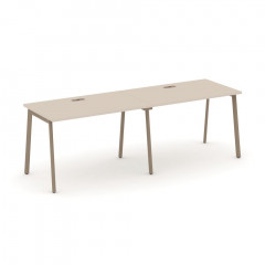 Estetica Рабочая станция на 2 места ES.RS-2.2-LP Капучино/Латте металл 2360*730*750