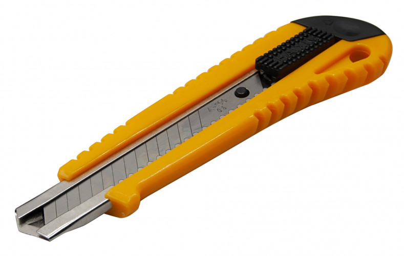 Нож канцелярский Silwerhof шир.лез.18мм фиксатор усиленный пластик ассорти блистер